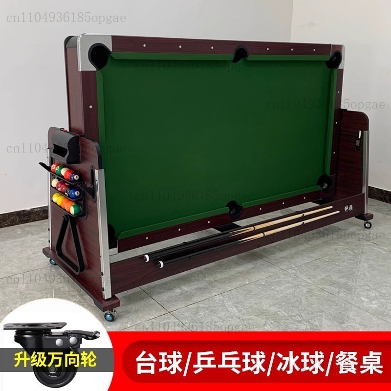 Table Tennis Folding Table - 4-in-1 포켓볼 테이블 가족용 아메리칸 플립