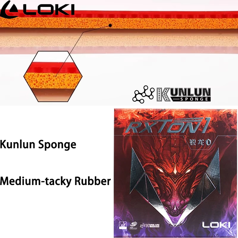 Table Tennis Loki - LOKI 탁구 고무 시트 RXTON 1