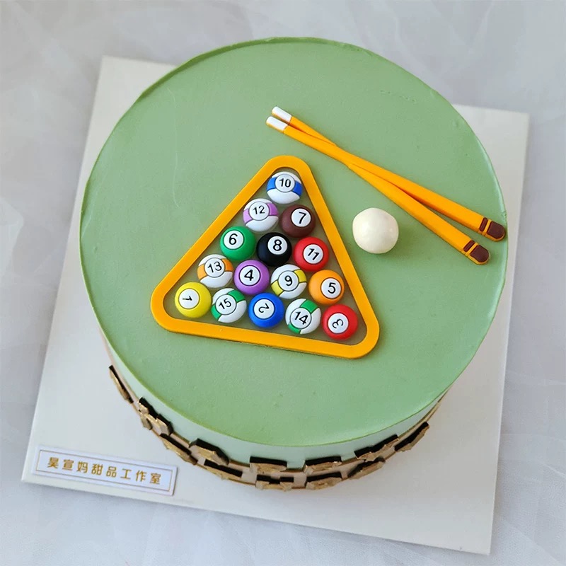 Table Tennis Shop - 당구 케이크 생일 장식, 해피 어버이날