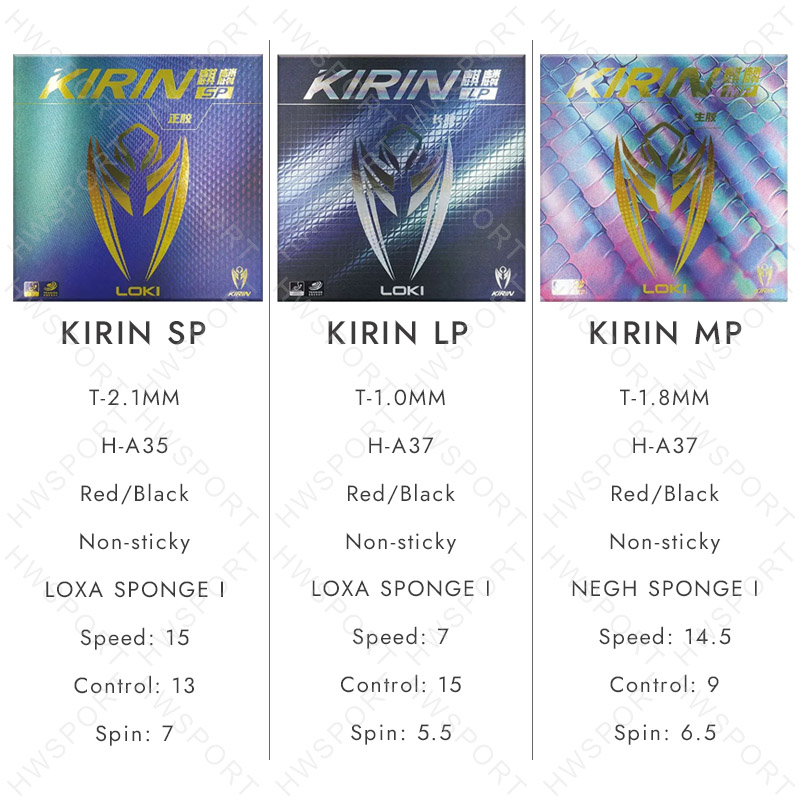 LOKI KIRIN 핌플 아웃 탁구 고무, SP/MP/ - Table Tennis Loki 리뷰 및 가격